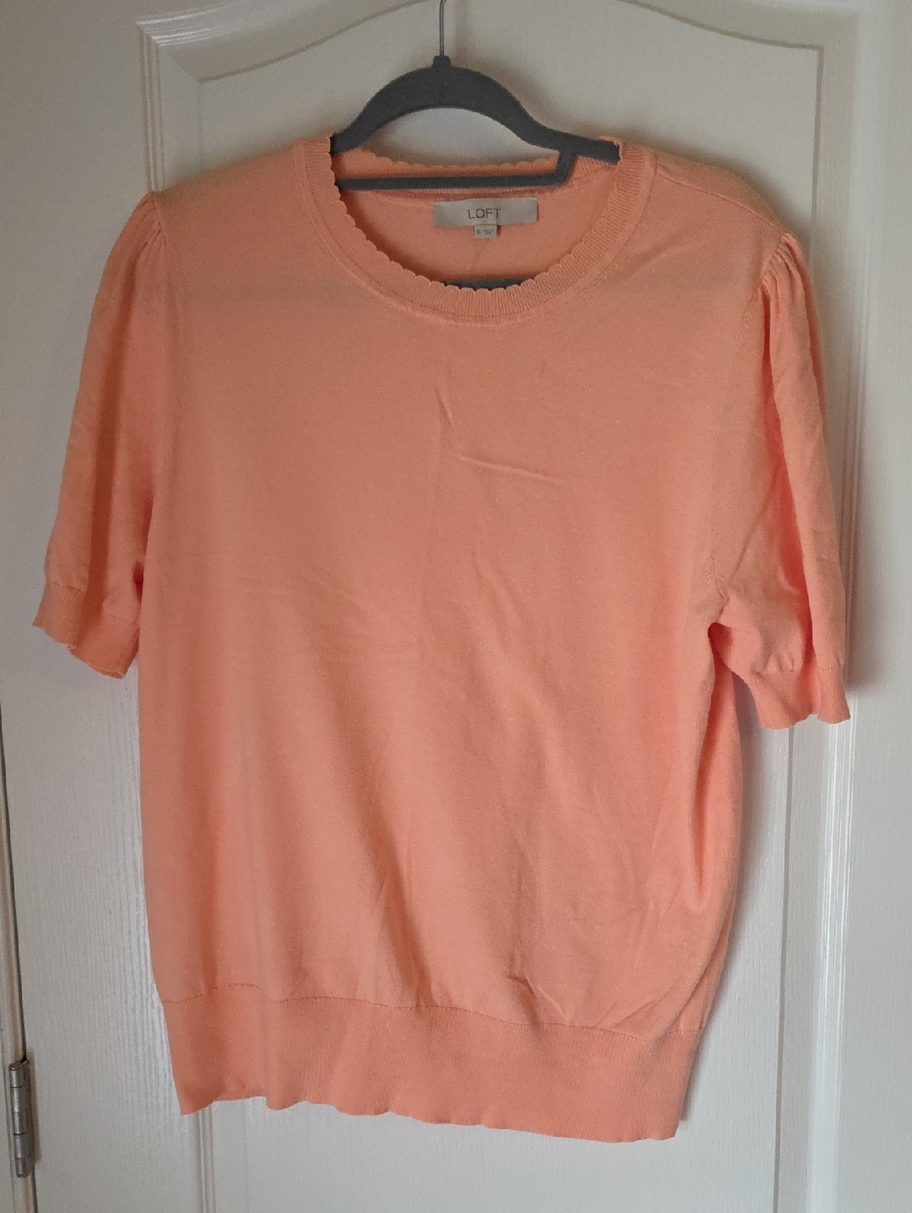 LOFT Peach Short Sleeve Lightweight Sweater